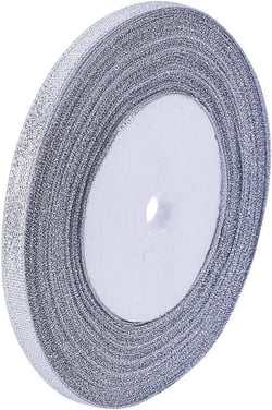 22 Mètres de Ruban Organza Argenté largeur 6 mm - creation bijoux perles scrapbooking