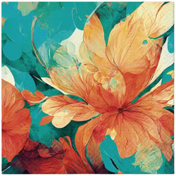 Lot de 4 serviettes en papier découpage collage 33 cm PEINTURE DE FLEURS F 312