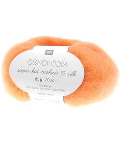 Fil à tricoter Essentials Super Kid Mohair Loves Silk 25 gr - Rico Design 059 Orange Mandarine
