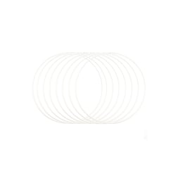 Vaessen Creative Lot d’Anneaux en Métal Ø20cm 3mm Blanc 8x