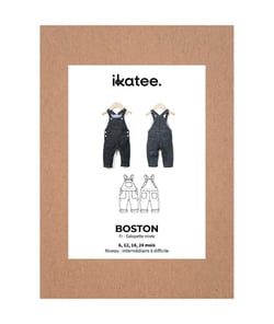 Patron salopette bébé BOSTON pochette taille n°6 mois-24 mois