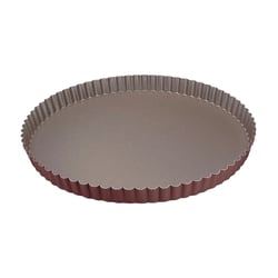 Tourtière ronde cannelée - Antiadhérent (sans PFAS) - fond fixe - Ø280/270 mm h25 mm