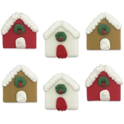 6 Décors Village de Noël en sucre