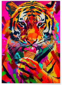 Affiche Tigre Pop Art | A3 : 29,7x42cm