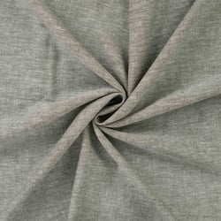 Tissu Lin Coton uni Vert chiné