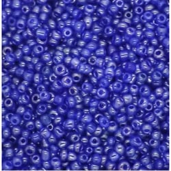 Sachet de 500g de perles de rocailles bleue transparent - 025