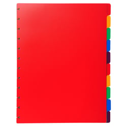 Intercalaires polypropylènes couleurs 10 positions pour porte-vues à anneaux - Couleurs assorties - x 10 - Exacompta