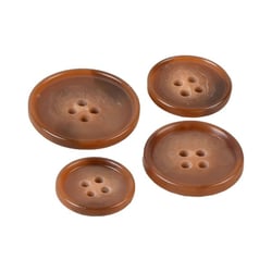 Lot de 3 boutons costume orange rouille