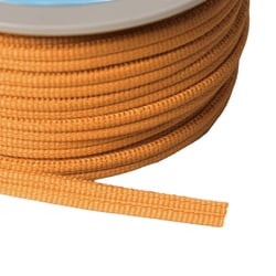 Double cordon 9mm rose orange saumon au mètre