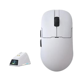 Souris Gaming Sans Fil Ultra-Légère Avec Chargeur Et Écran RGB 42K DPI Blanc YONIS