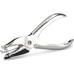 Perforateur - 1 trou - Pince métal - Perfore 10 feuilles - Argent - Rapesco