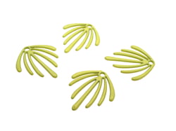 4 Breloques feuille 22*20mm Jaune