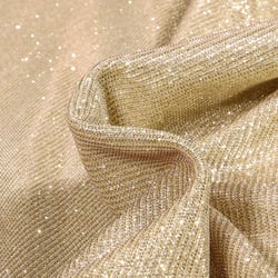 Tissu Jersey Lurex Pailleté sur fond Or