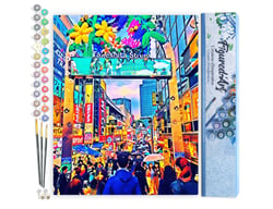 Peinture par Numéro Figured'Art - Tokyo Harajuku - Kit de Loisir Créatif DIY Numéro d'Art Complet - 40x50cm sans châssis en bois