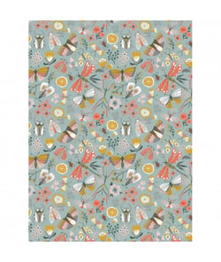 Tissu coton champêtre de 135 cm de largeur Vert vendu par 50 cm