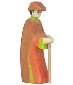 Figurine Crèche de Noël - Berger avec bâton - Holztiger