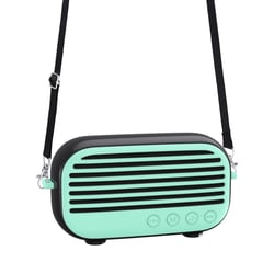 Enceinte Bluetooth Portable 10W Karaoke Avec Micro Et Sangle Haut Parleur Externe Vert YONIS