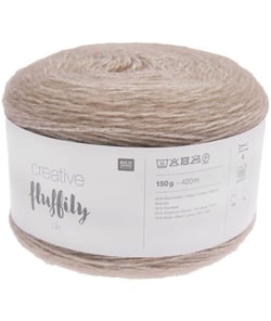 Coton à tricoter Creative FLUFFILY - 150 GR - Rico Design 11 Poussiere gris