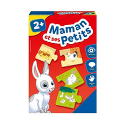 Maman et ses petits bébés animaux - puzzle duo - ravensburger - 24023 - jeu educatif 2 ans