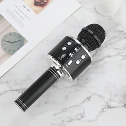 Microphone Sans Fil LED Bluetooth Avec Réduction De Bruit Et Effets Sonores Noir YONIS
