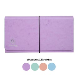 Pochette trieur - Petit trieur - 26x13 cm - 6 compartiments - Couleurs pastel