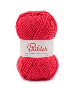 Pelote de laine à tricoter PARTNER 3.5 - Phildar Corail Rouge