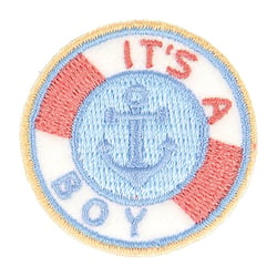 Ecusson thermocollant bébé it's a boy 4cm x 3,5cm