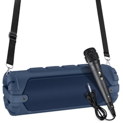 Haut-Parleur Bluetooth Portable 20W Avec Micro Et Bandoulière Bleu YONIS