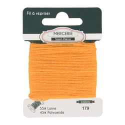 Fil à repriser laine 15m orange