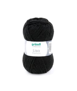 Fil à tricoter LISA PREMIUM UNI - Grundl 26 Noir