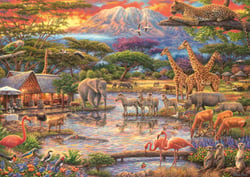 Puzzle 500 pièces - Au Pied du Kilimandjaro - Schmidt Spiele