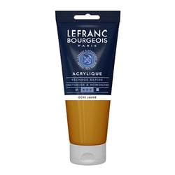Peinture acrylique - Ocre jaune - 302 - Fine - Lefranc Bourgeois - Tube 200ml