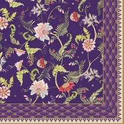 4 serviettes en papier découpage collage 33 cm Easy Life MAGIE D ORIENT VIOLET