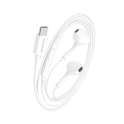 Mayaxess Écouteurs Filaires USB-C pour Samsung Galaxy S20 Plus avec Micro intégré Blanc