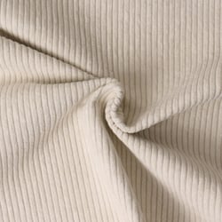 Tissu Velours d'ameublement côtelé Emy uni Ecru