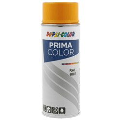 Spray de peinture acrylique - Jaune chrome - RAL 1007 - Brillant - Tous supports - Prima Color - 400ml