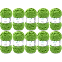 10 pelotes de laine - Vert matcha - 33 - 100% acrylique - 3,5/4,5 mm - Gründl - Lisa Premium