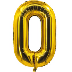Ballon aluminium - 30 cm - or - chiffre 0