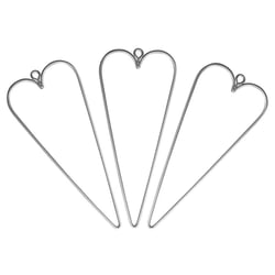 Coeur en fil de fer, 12x5cm, 3 pces