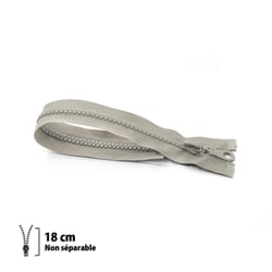 Fermeture éclair Z53 - moulée 6mm Non séparable - 18 cm