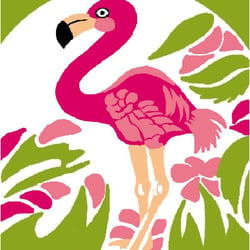 LUC - Kit canevas Soudan Flamand rose 25x25cm