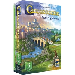 Extension Carcassonne Ponts & Châteaux- 16 tuiles Terrain - 12 Ponts - 6 jetons Château - 6 jetons Grange - Asmodee