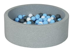 Piscine à balles blanc, bleu clair, gris – 200 balles - Velinda