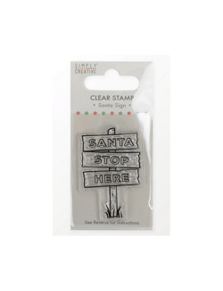 Tampon transparent "Le Père Noël est ici" SIMPLY CREATIVE