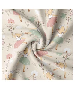 Tissu coton Enfant danseuse de 150 cm de largeur angèlegrisclair vendu par 50 cm