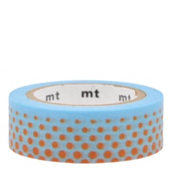 Masking tape - Nuée de pois orange - 7 m x 15mm