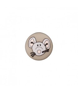 Carte de 3 boutons Souris à queue 12mm - Union Knopf Gris (GRIS MOYEN)