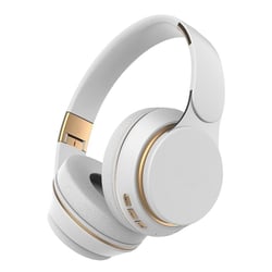 Casque Audio Sans Fil Pliable Avec Micro Et Longue Autonomie Rouge Blanc YONIS