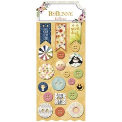 BoBunny - Boutons chipboard Calendar Girl 21 pièces