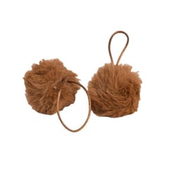 Pompon fourrure artificielle 50x60mm marron caramel